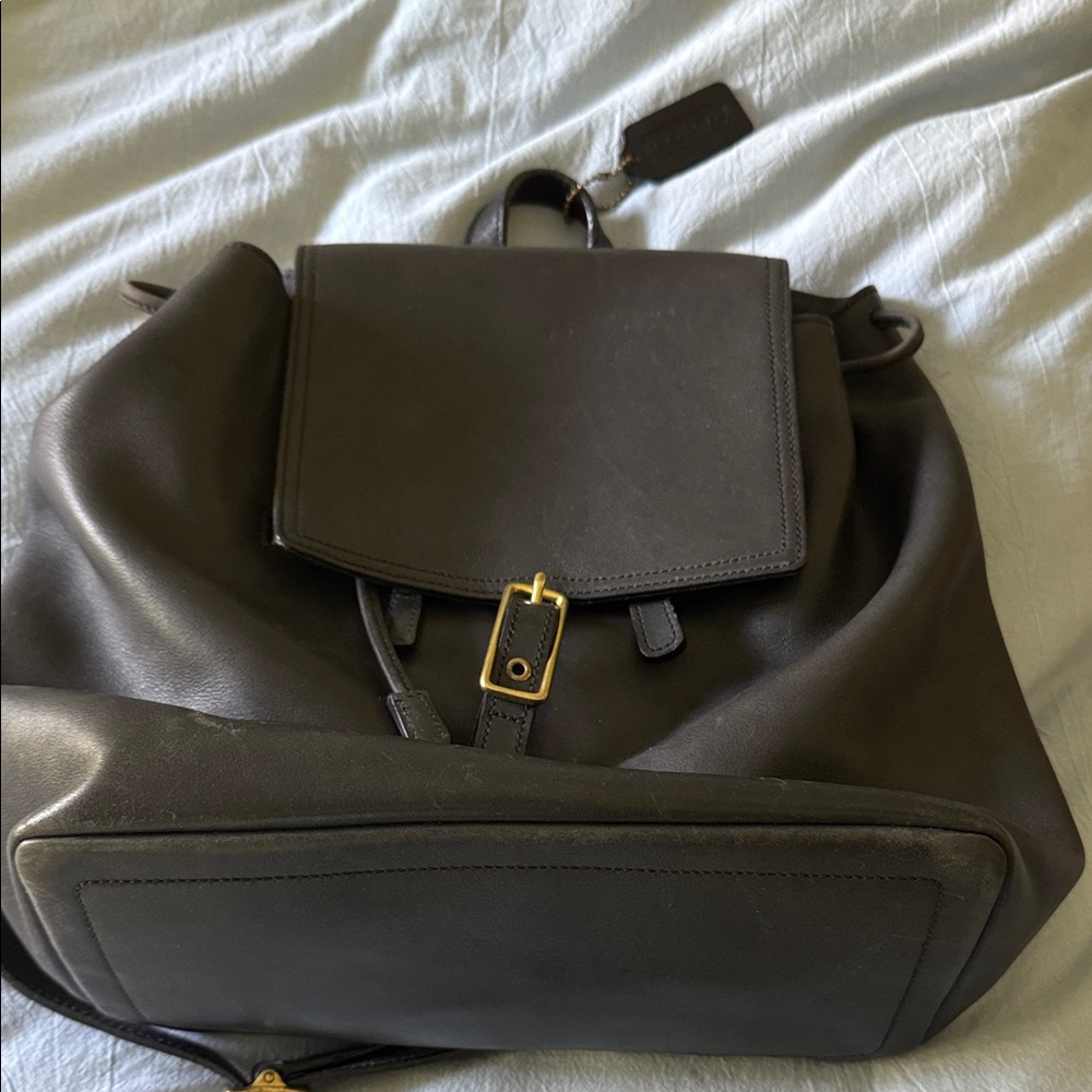 Vintage 1990’s Coach Black Leather Women's Backpack